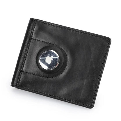 Smart Airtag Wallet – Slim Leather RFID Card Holder for Men