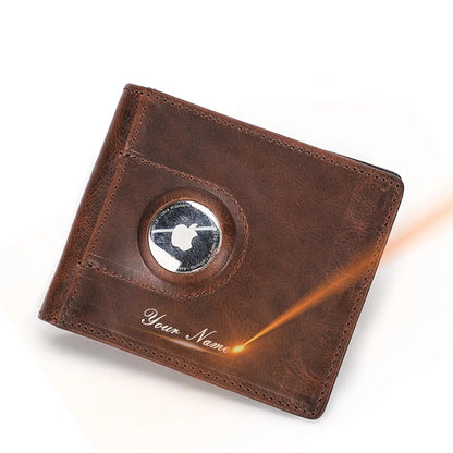 Smart Airtag Wallet – Slim Leather RFID Card Holder for Men